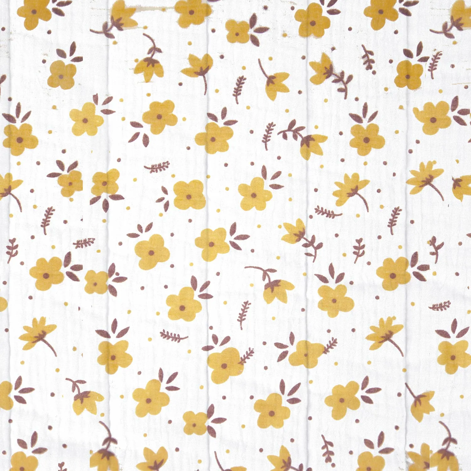 Gewatteerde mousseline crème wit print 'Padded Reindeer' - Katia Fabrics